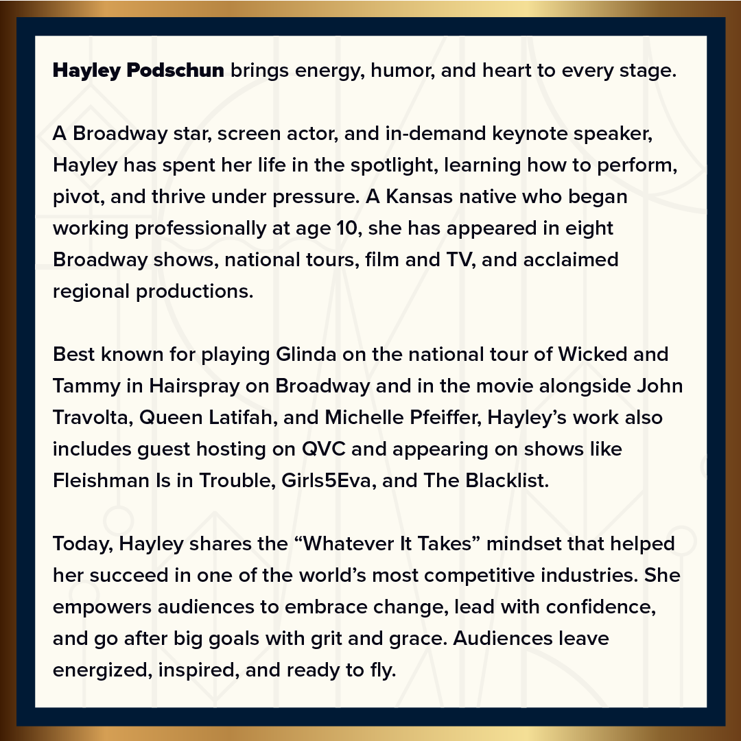 Hayley Podschun, keynote speaker at the 2026 Midwest Leadership Summit